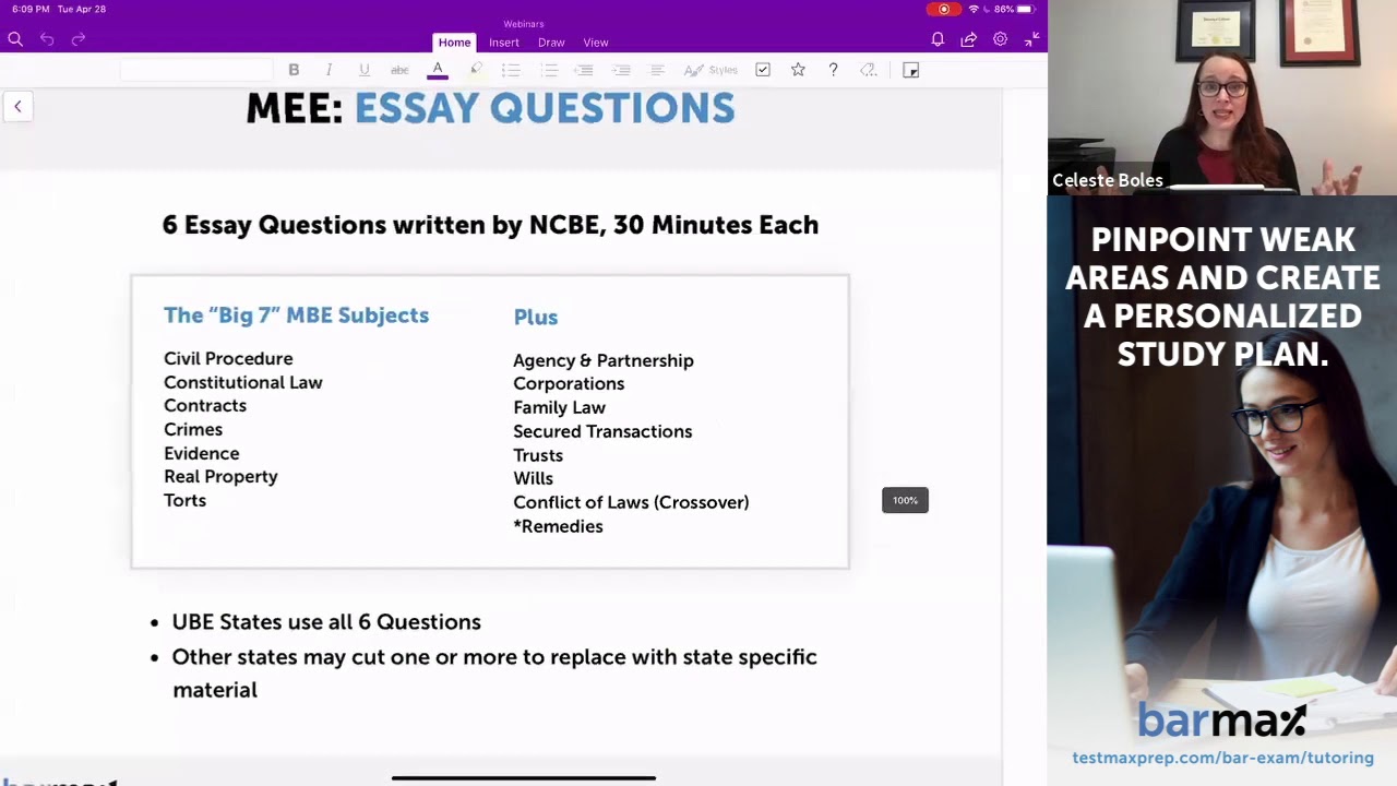 BarMax MEE Basics Webinar