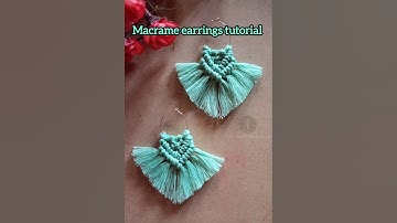 Macrame Earrings Tutorial | Easy step by step for beginners | Boho style | DIY | Handmade earrings