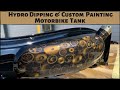 Motorbike Petrol Tank Hydro Dipped and Custom Painted, Custom Motorcycle Parts