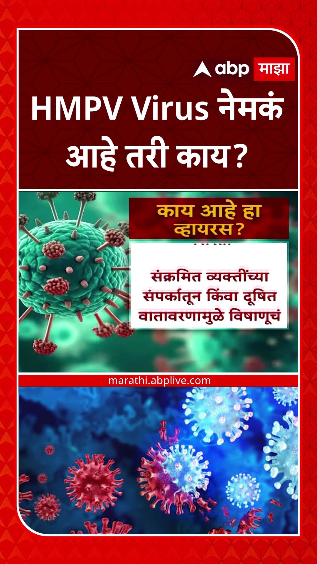 HMPV Virus OutBreak China |  HMPV Virus नेमकं आहे तरी काय? त्याची लक्षणं नेमकी कोणती?