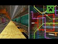 Minecraft builds incredible cyberpunk metro station