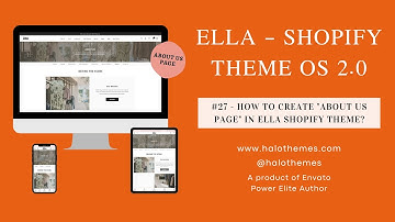 #27 - How to set up "About Us Page" in Ella Shopify Theme?