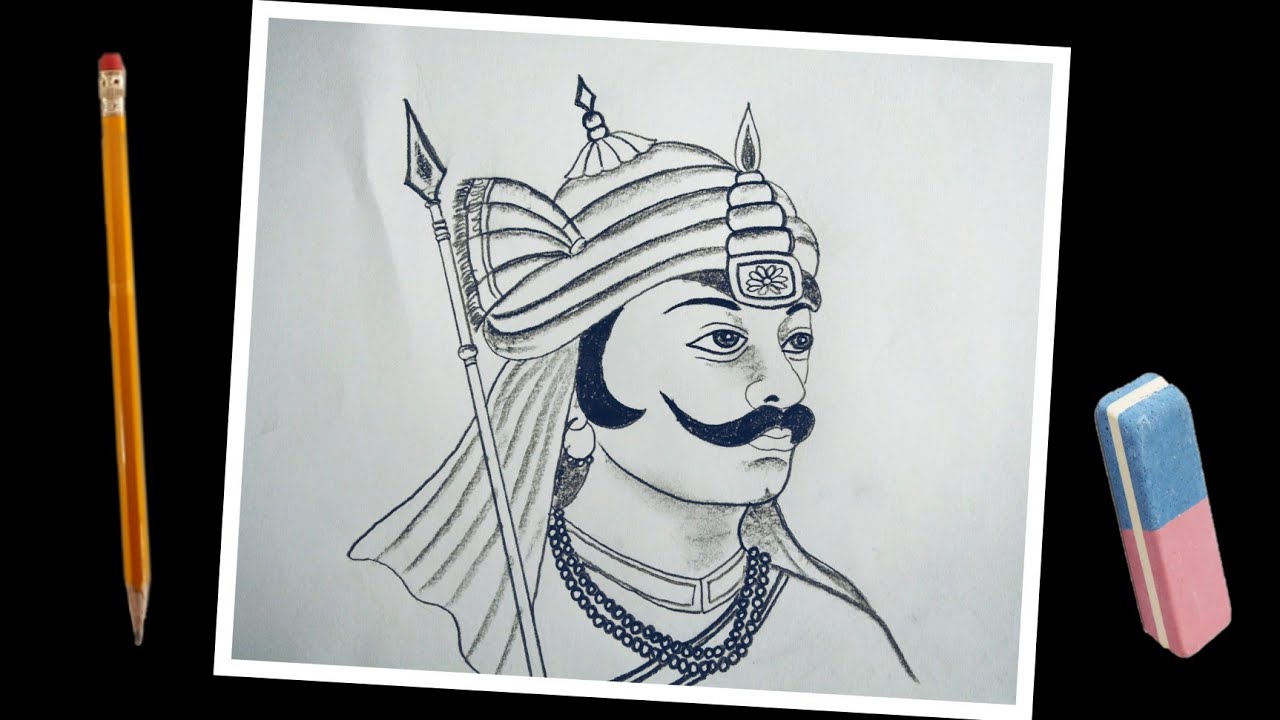 Maharana pratap Drawing | The King of Mewar - YouTube