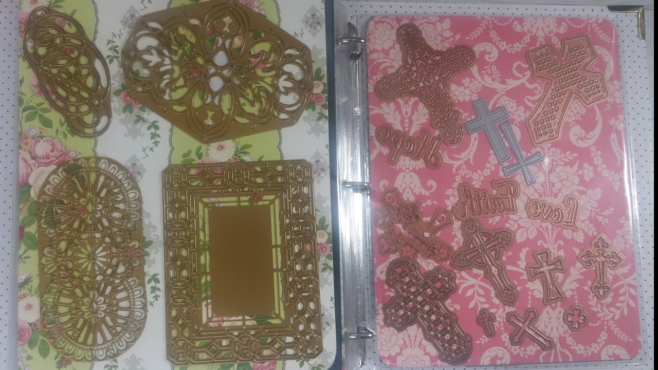DIY (Anna Griffin style) wafer die storage panels Dollar Tree