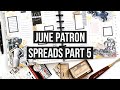 Plan With Me | June Patron Spreads Pt 5 - Megan and Cindi | Happy Planner | Ephemera Spread