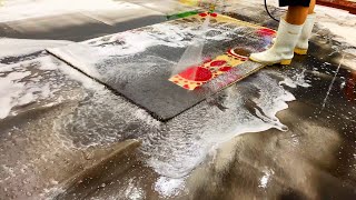 Rug Cleaning Process  Relaxing Satisfying ASMR Rug Cleaning