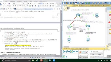 Lab Configuring Basic Single Area OSPFv3 6