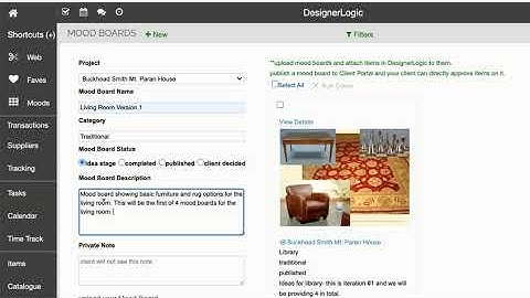 DesignerLogic: mood board pdf workflow part 1: create and attach items