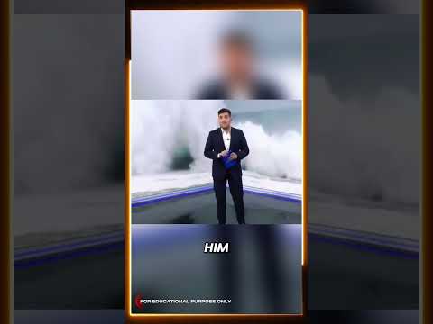 Video Reporter Gets KNOCKED DOWN by a Giant Wave LIVE! ?