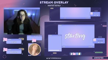 [ Desktop Pastels ] FREE STREAM OVERLAY | ANIMATED VERSION AVAILABLE