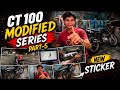 CT100 Modified Series Part-5🚀| Sticker Work Complete ✅ @krishu_modification