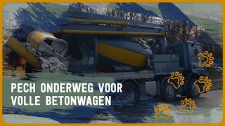 Pech onderweg voor volle betonwagen | Us bistetún