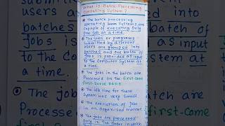 What is Batch Processing Operating System? l Functions l Features of Batch Processing OS #shorts