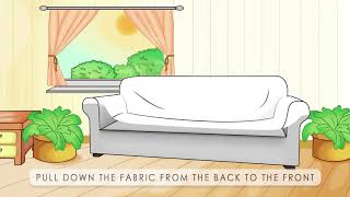 Subrtex 1-piece sofa slipcover installation