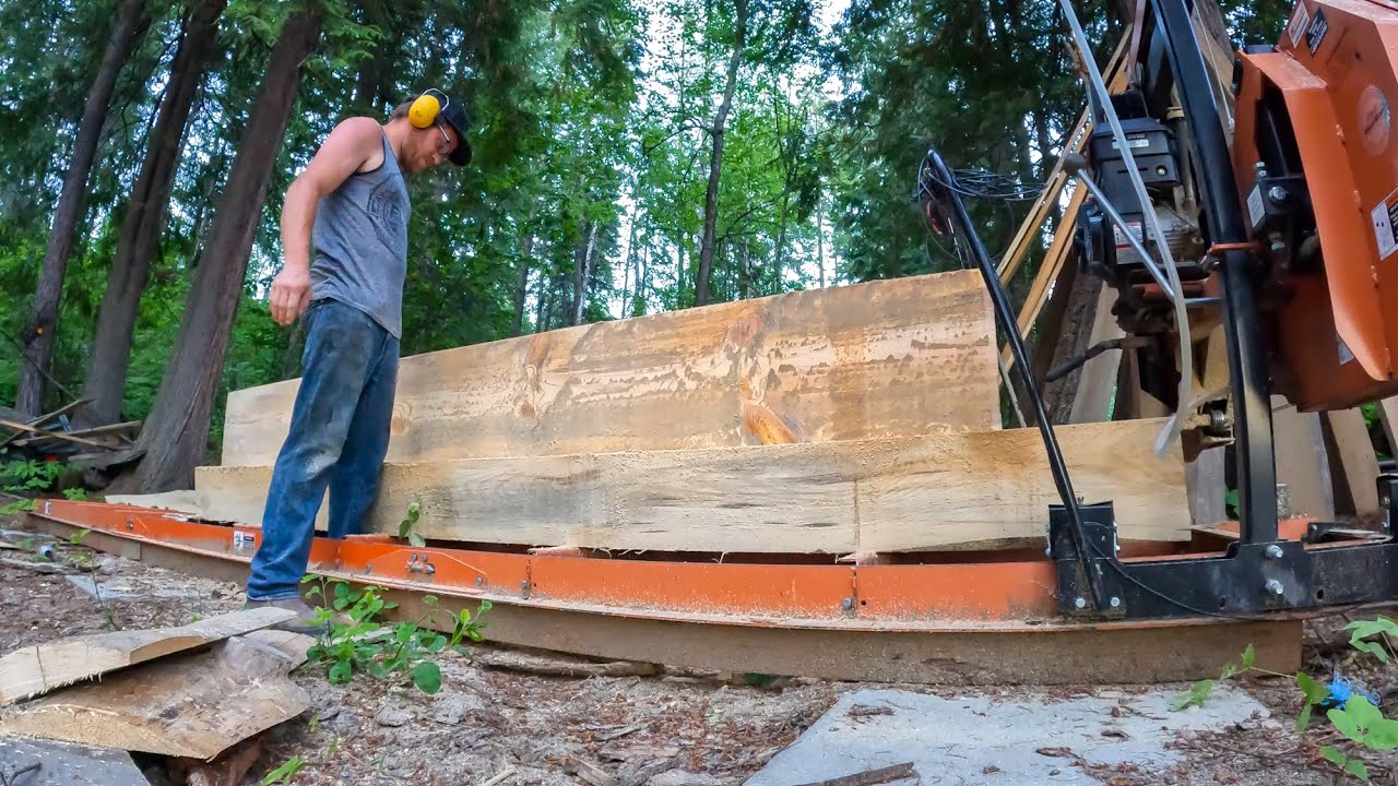 Milling Lumber From Our Off Grid Property & Building A Chicken Tractor