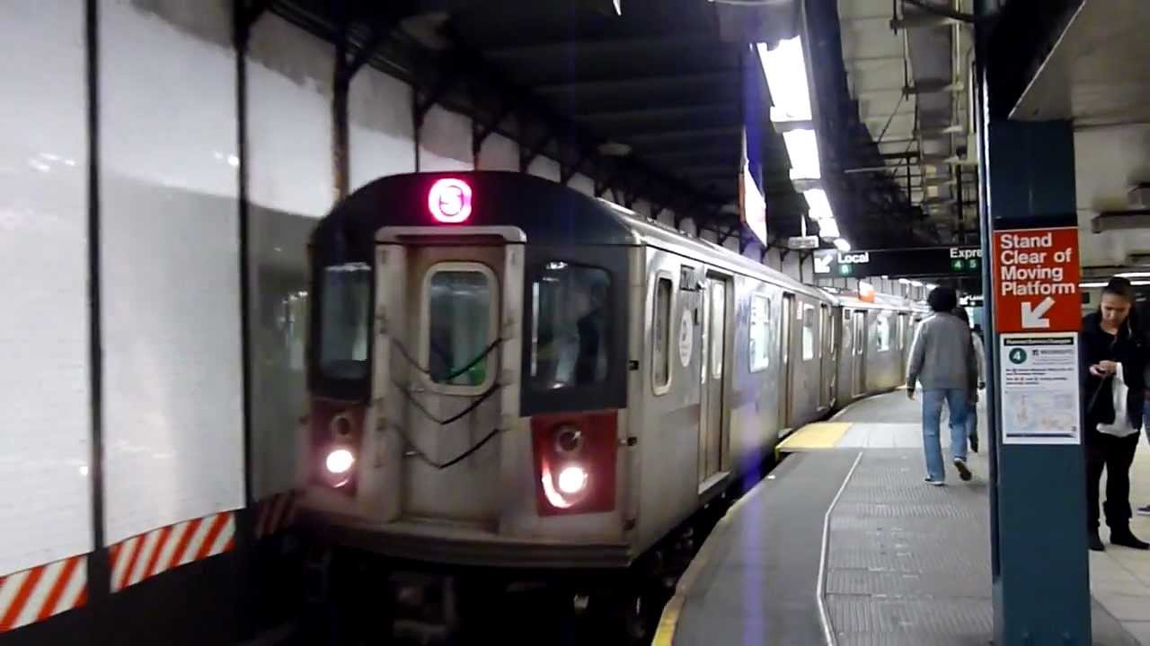 Bowling Green bound R142 5 local train at Union Square - YouTube