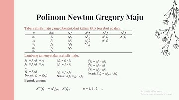 Interpolasi Polinom Newton & Newton Gregory - Metode Numerik