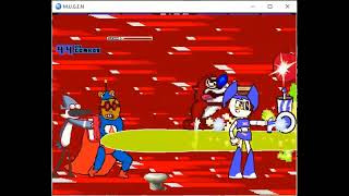 mugen: mordecai, Jenny, red y Arthur vs wander, el capitan calzoncillos, Stimpy y Roger rabbit