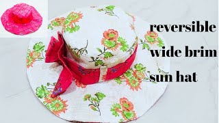 #Sunhat#DIY wide Brim sun hat|Reversible summer sun hat| summer hat