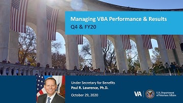Managing VBA Performance & Results: Q4 | October 29, 2020