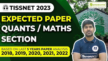 TISSNET 2023 | Expected Paper | Quants/Maths Section