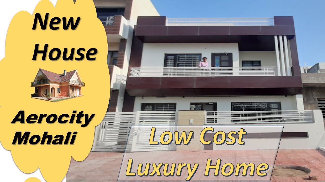 New House Design double storey with internal stairs Aerocity Mohali | 125 Sqyard Duplex house Design
