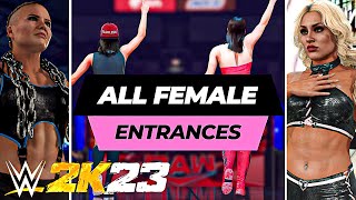 WWE 2K23: ALL WOMEN ENTRANCES &amp; OUTROS | PS5 (4K HDR/60FPS)