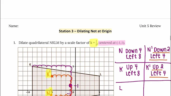 Dilations Not Centered at Origin