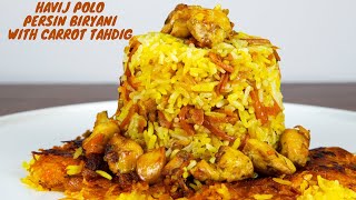 Havij Polo ♧ Traditional Persian Rice With Carrot Tahdig ◇ Iranian Style Biryani