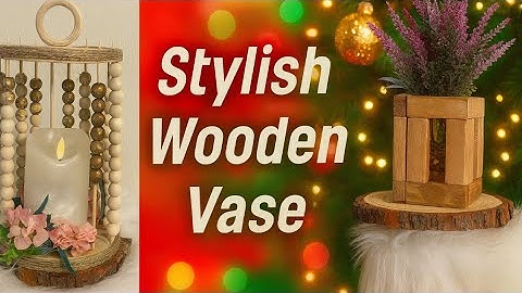 🦚Genius Dollar Tree Craft Diy using tumbling tower blocks living room Decoration |WOODEN Vases ideas