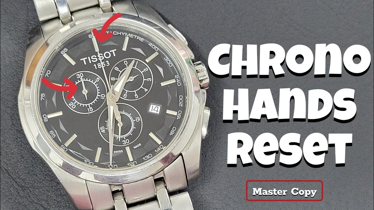 Tissot Chronograph Hands Alignment Reset (Master Copy Watch) YouTube