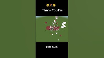 Thank You For 100 Subscribers 🥺🎉😃#minecraft #100subs #thanks