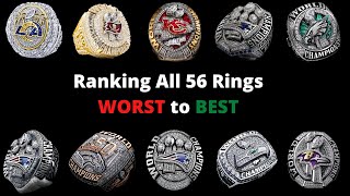 Ranking All 56 Superbowl Rings WORST to BEST!