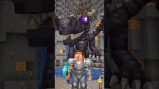 Epic scene of fighting with Ender Dragon 🐲 #minecraft #shorts