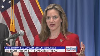 Michigan Secretary of State opposes SAVE act