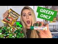 🍀🐸 My GREEN Lip Balms Decide what I eat for 24 Hours!