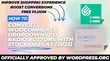 How to Convert WooCommerce Dropdowns to Radio Buttons with Stock Display in WordPress (2025) No Code
