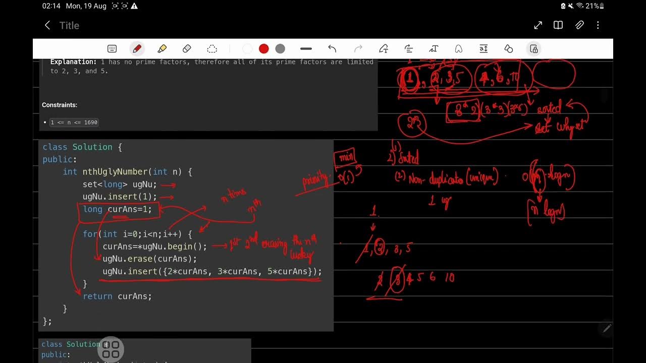 Leetcode | 264 | Ugly Number II | Dynamic Programming | Set | Priority ...