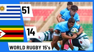 URUGUAY 🇺🇾 vs ZIMBABWE 🇿🇼 WORLD RUGBY Fifteens U20 Full Highlights