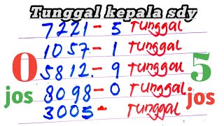 PREDIKSI TUNGGAL SIDNEY | RUMUS TUNGGAL KEPALA SDY 3 OKTOBER 2021 | TOGEL SDY