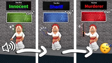 (roblox asmr🌙) MM2 BUT I SWITCH KEYBOARDS EVERY ROUND..