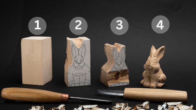 How To Carve Rabbit in 4 Easy Steps, Wood Carving For Beginners - YouTube how-to-carve-rabbit-in-4-easy-steps-wood-carving-for-beginners-youtube