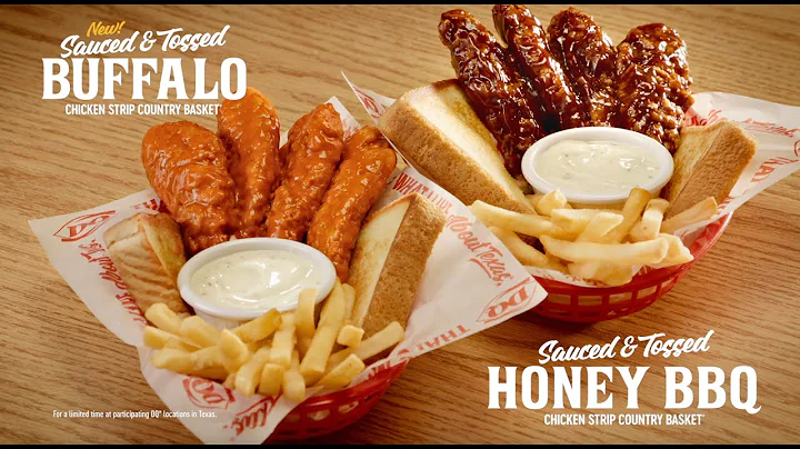 Texas Dairy Queen - Sauced & Tossed Chicken Strip Country Baskets: NEW Buffalo and Honey BBQ