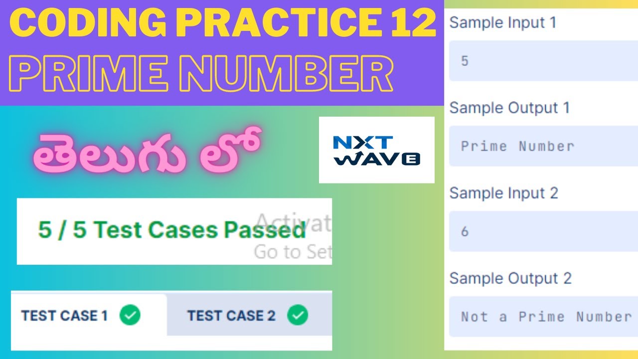 Coding Practice 12|| Prime number || NXT Wave|| CCBP || beginners ... image.