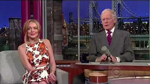 David Letterman interview with Lindsay Lohan - ina...