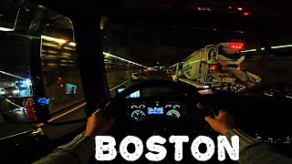 Downtown Boston, Massachusetts. POV.