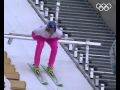 T nieminen wins ski jumping gold  k120 individual 90m  albertville 1992 winter olympics