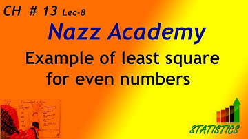 Example of least square for even numbers ch 13 lec 8