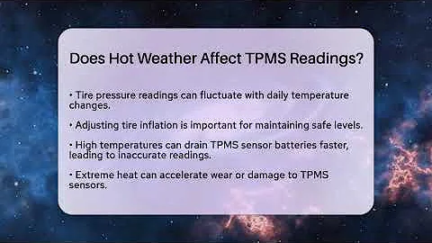 Does Hot Weather Affect TPMS Readings? - Talking Tech Trends