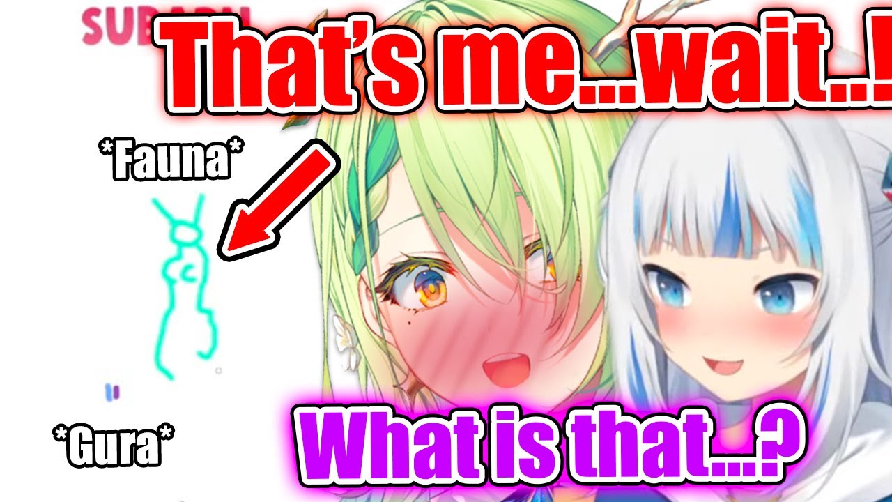 Fauna Compares Her Height to Gura's but Ends Up Drawing Something...【Hololive EN】